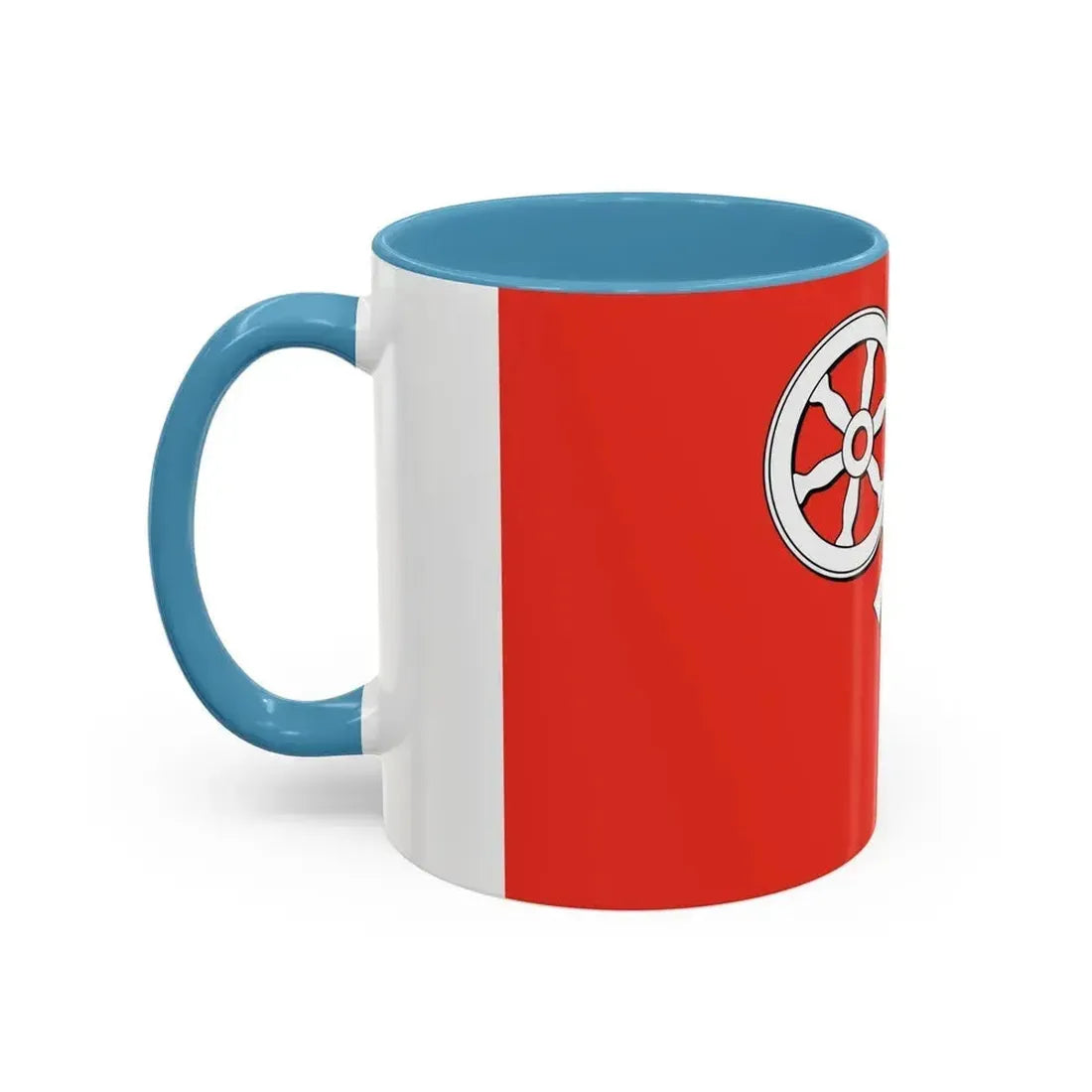Flag of Mainz Germany - Accent Coffee Mug - Go Mug Yourself
