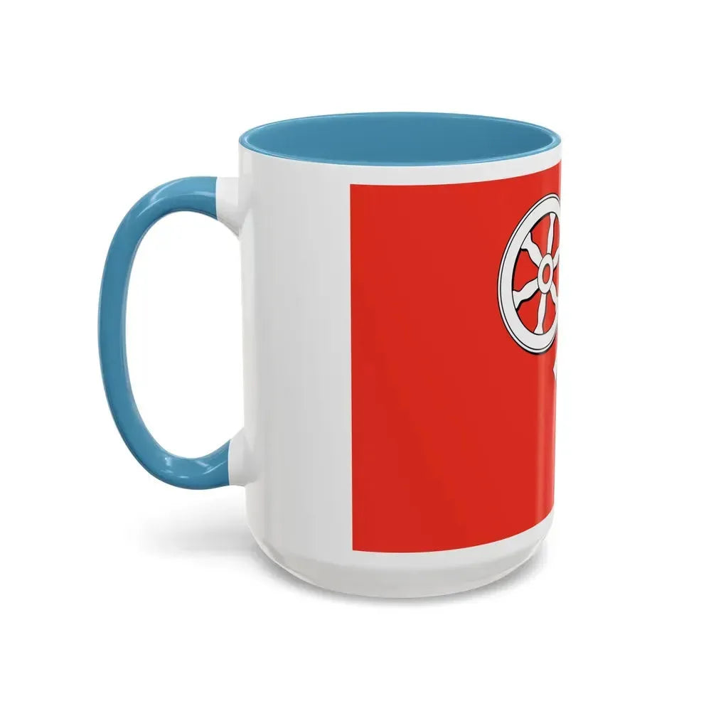 Flag of Mainz Germany - Accent Coffee Mug - Go Mug Yourself
