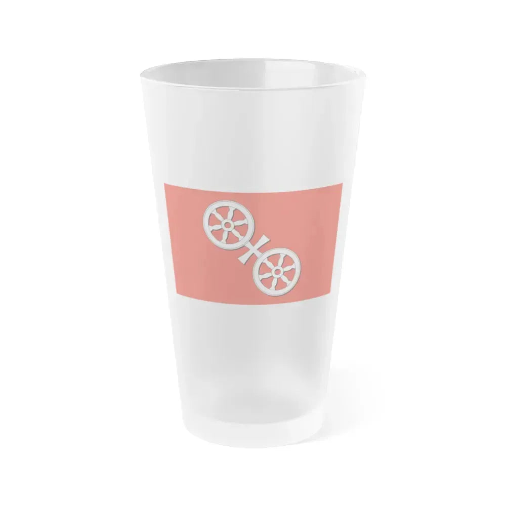 Flag of Mainz Germany - Frosted Pint Glass 16oz 16oz Frosted - Go Mug Yourself