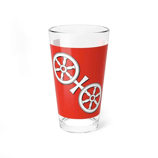 Flag of Mainz Germany - Pint Glass 16oz 16oz - Go Mug Yourself