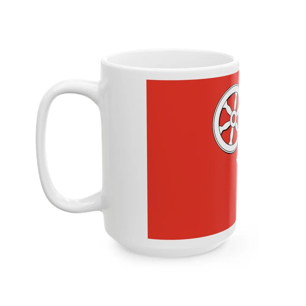 Flag of Mainz Germany - White Coffee Mug-Go Mug Yourself