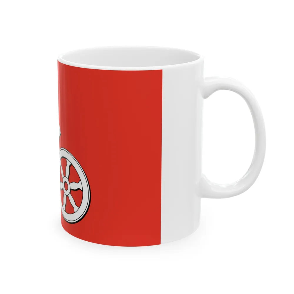 Flag of Mainz Germany - White Coffee Mug-Go Mug Yourself