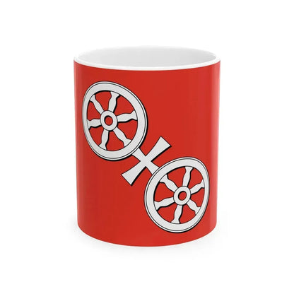 Flag of Mainz Germany - White Coffee Mug - Go Mug Yourself