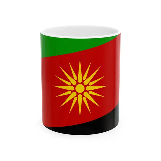 Flag of Makedonska Kamenica Municipality North Macedonia (North Macedonia) White Coffee Mug 11oz - Go Mug Yourself