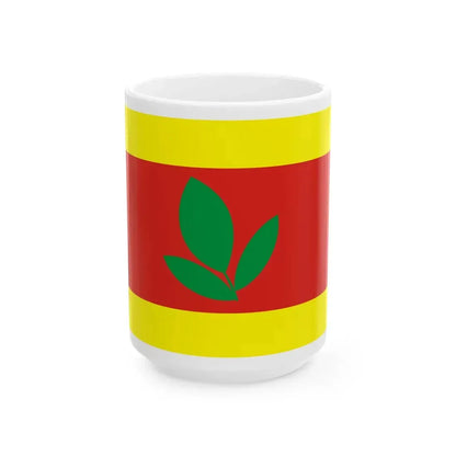 Flag of Makedonski Brod Municipality North Macedonia (North Macedonia) White Coffee Mug 15oz - Go Mug Yourself