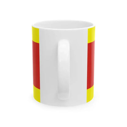 Flag of Makedonski Brod Municipality North Macedonia (North Macedonia) White Coffee Mug - Go Mug Yourself