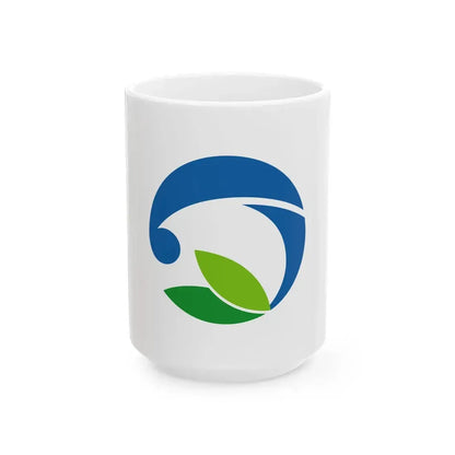 Flag of Makinohara Shizuoka (Japan) White Coffee Mug 15oz - Go Mug Yourself