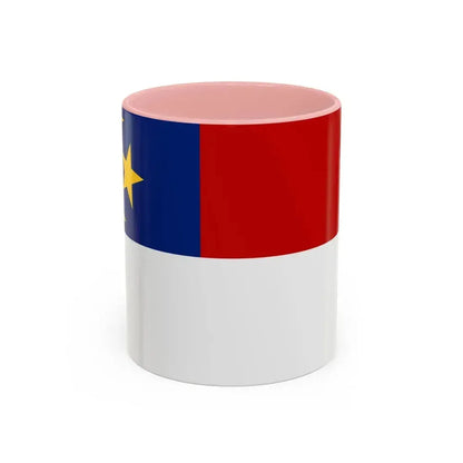 Flag of Malacca Malaysia - Accent Coffee Mug 11oz Pink - Go Mug Yourself