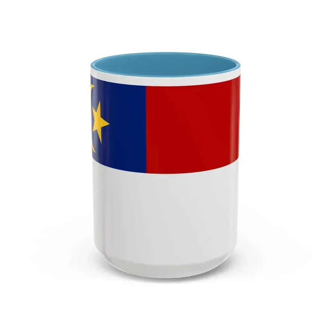 Flag of Malacca Malaysia - Accent Coffee Mug 15oz Light Blue - Go Mug Yourself