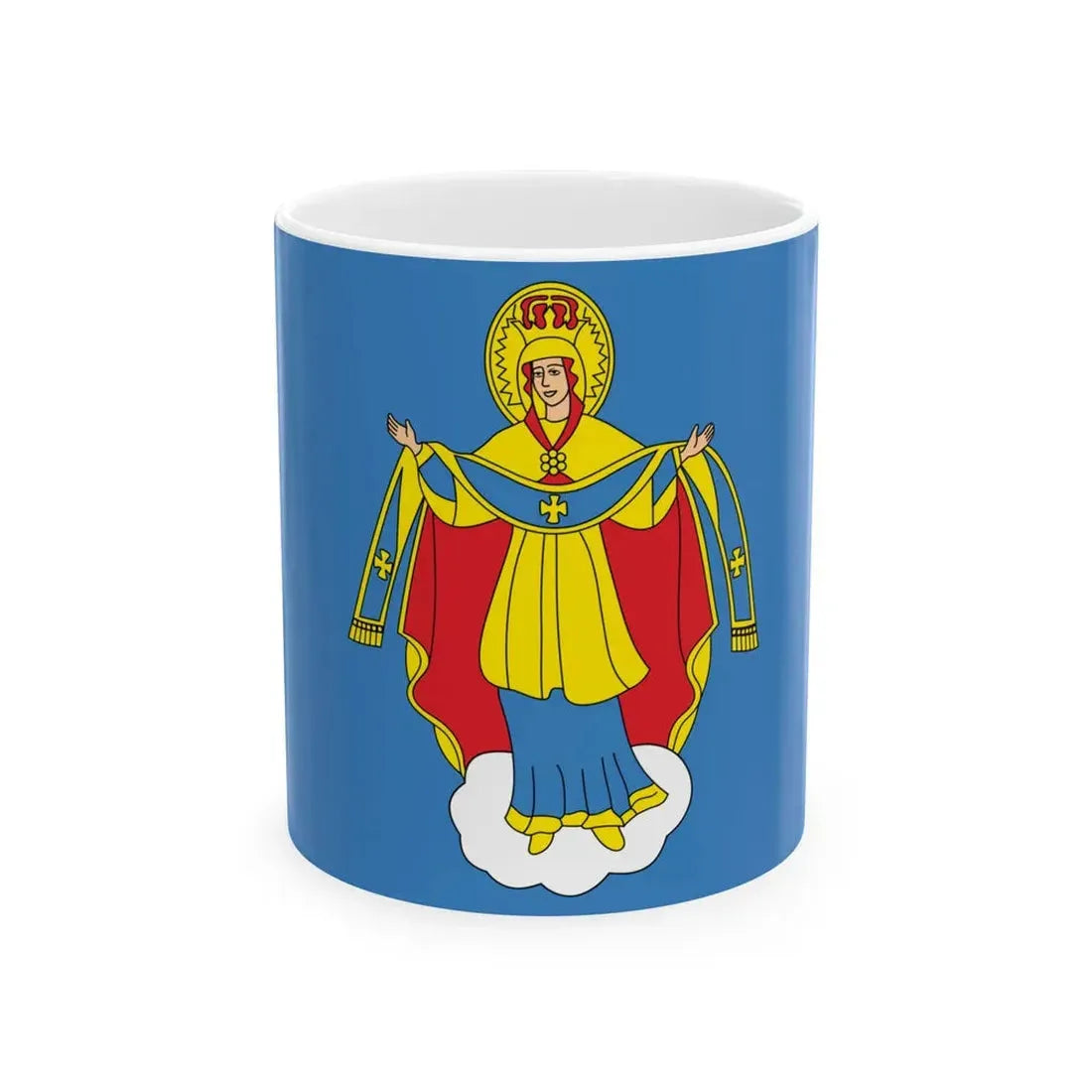 Flag of Maladzechna Belarus (Belarus) White Coffee Mug 11oz - Go Mug Yourself