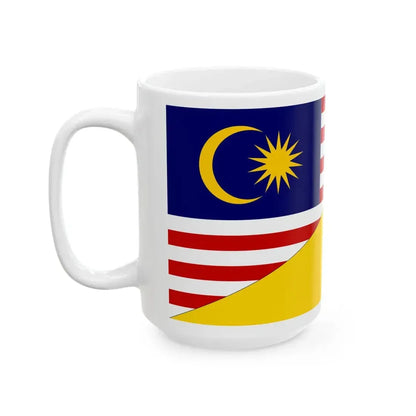 Flag of Malaysia and Ukraine (Malaysia) White Coffee Mug - Go Mug Yourself