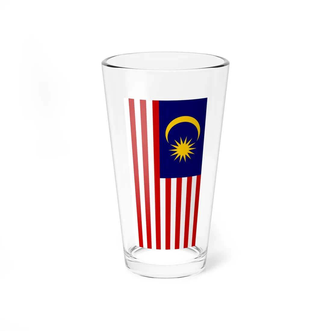Flag of Malaysia vertical (Malaysia) Pint Glass 16oz 16oz - Go Mug Yourself