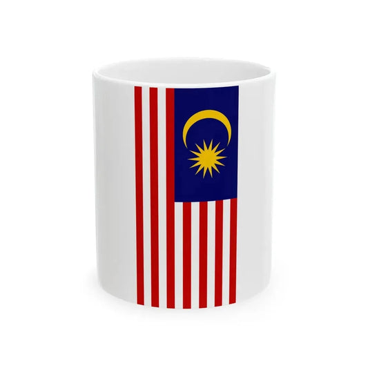 Flag of Malaysia vertical (Malaysia) White Coffee Mug 11oz - Go Mug Yourself