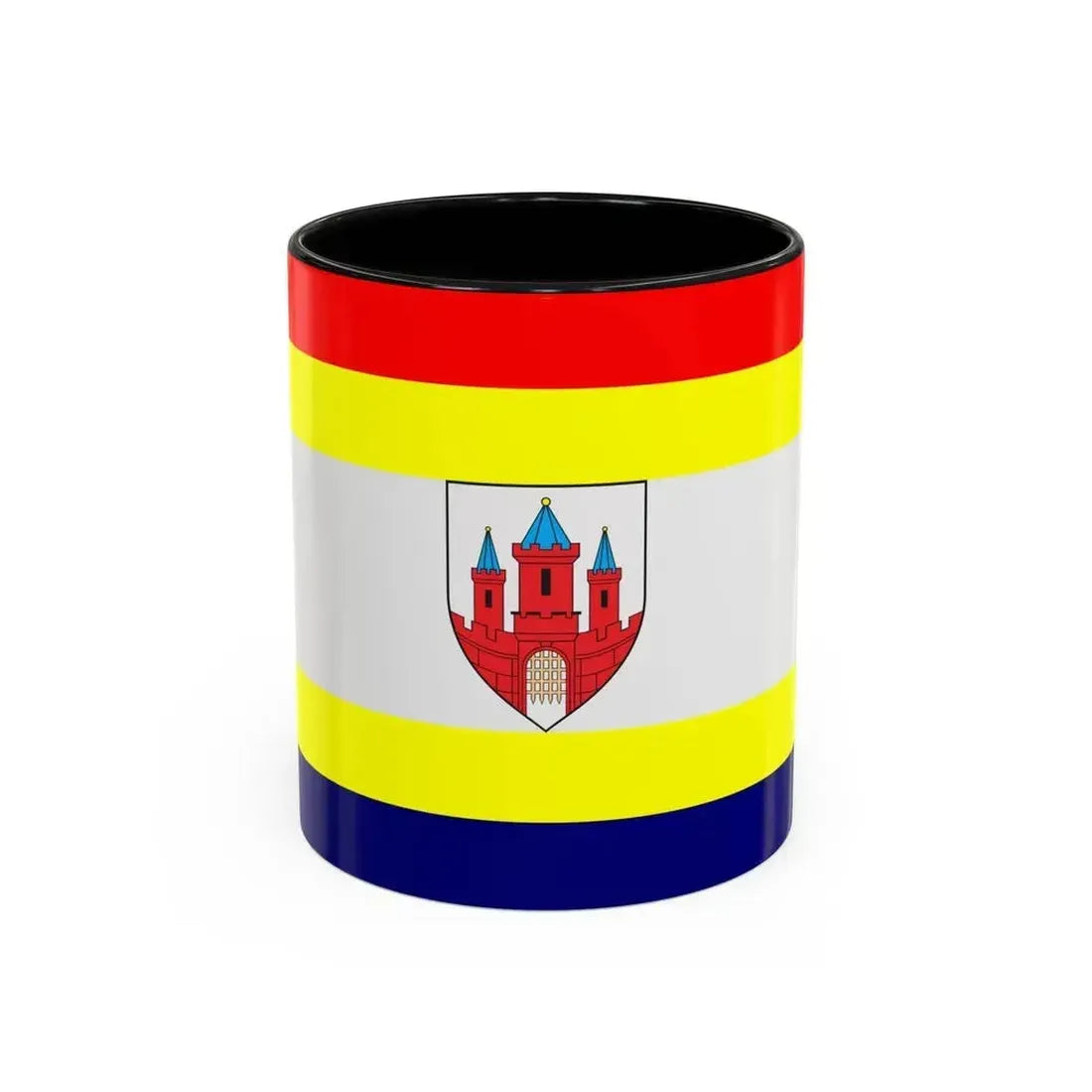 Flag of Malbork Poland - Accent Coffee Mug 11oz Black - Go Mug Yourself