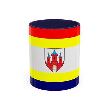 Flag of Malbork Poland - Accent Coffee Mug 11oz Navy - Go Mug Yourself