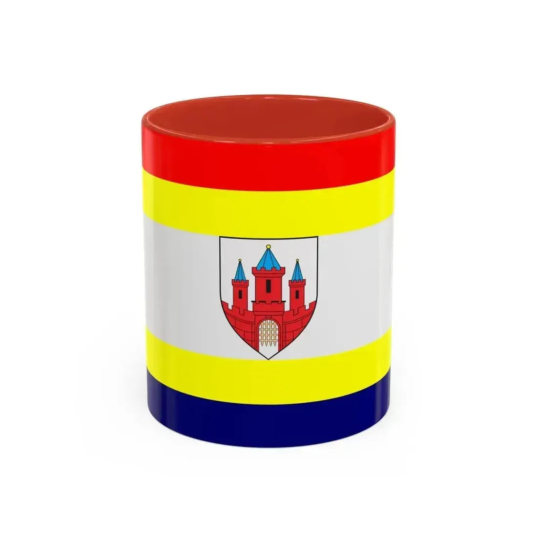 Flag of Malbork Poland - Accent Coffee Mug 11oz Red - Go Mug Yourself