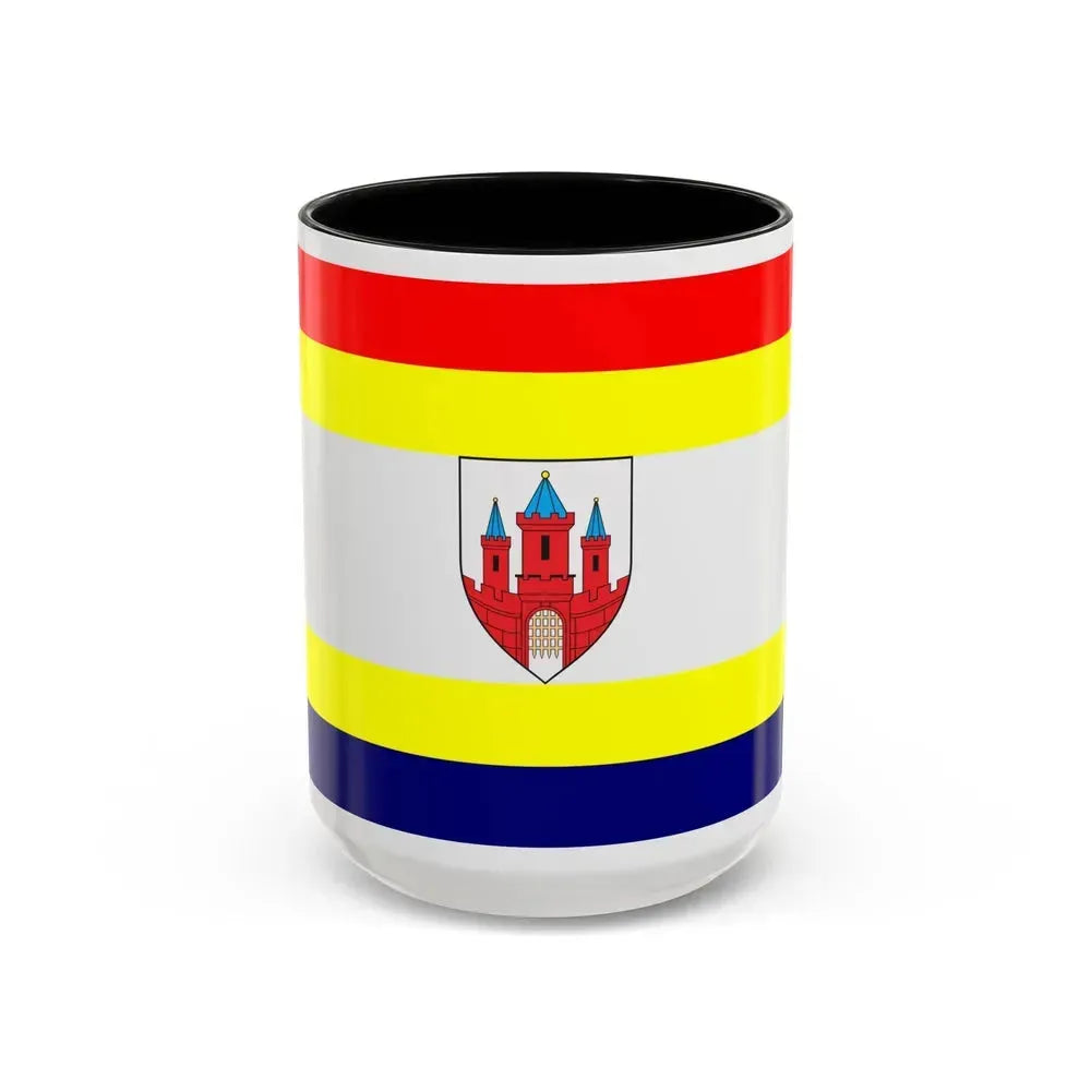 Flag of Malbork Poland - Accent Coffee Mug 15oz Black - Go Mug Yourself