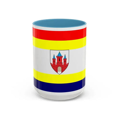 Flag of Malbork Poland - Accent Coffee Mug 15oz Light Blue - Go Mug Yourself