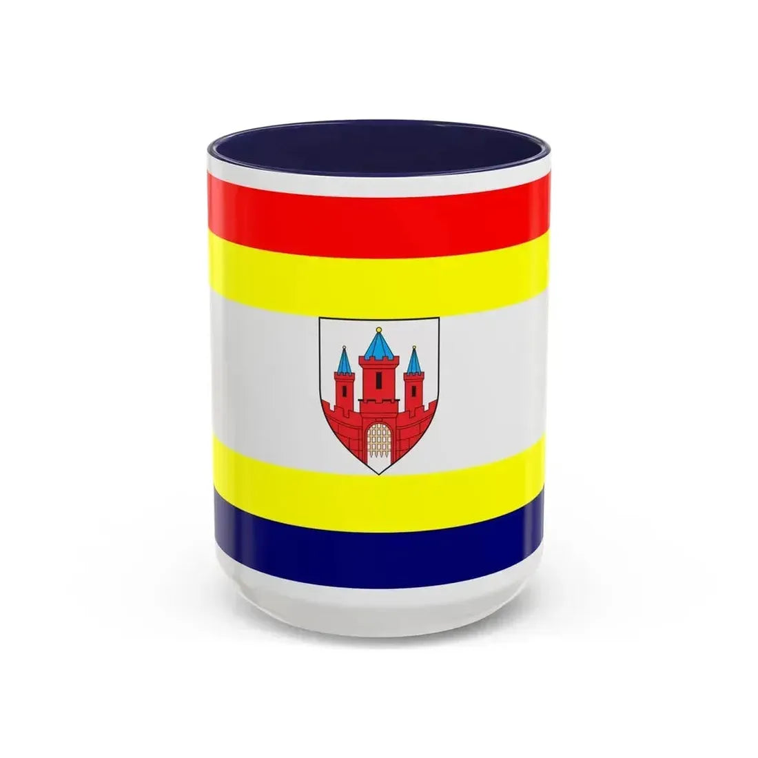 Flag of Malbork Poland - Accent Coffee Mug 15oz Navy - Go Mug Yourself