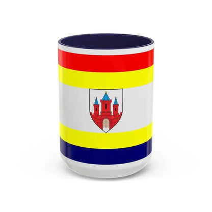 Flag of Malbork Poland - Accent Coffee Mug 15oz Navy - Go Mug Yourself