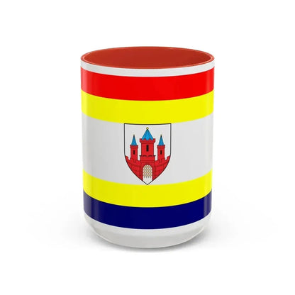 Flag of Malbork Poland - Accent Coffee Mug 15oz Red - Go Mug Yourself