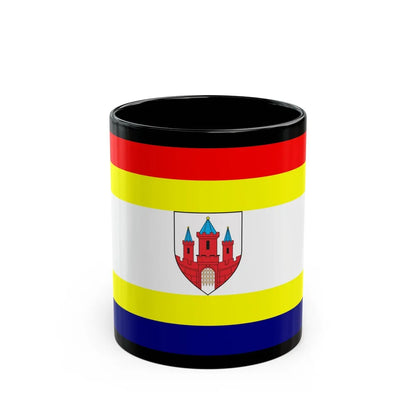 Flag of Malbork Poland - Black Coffee Mug-11oz-Go Mug Yourself