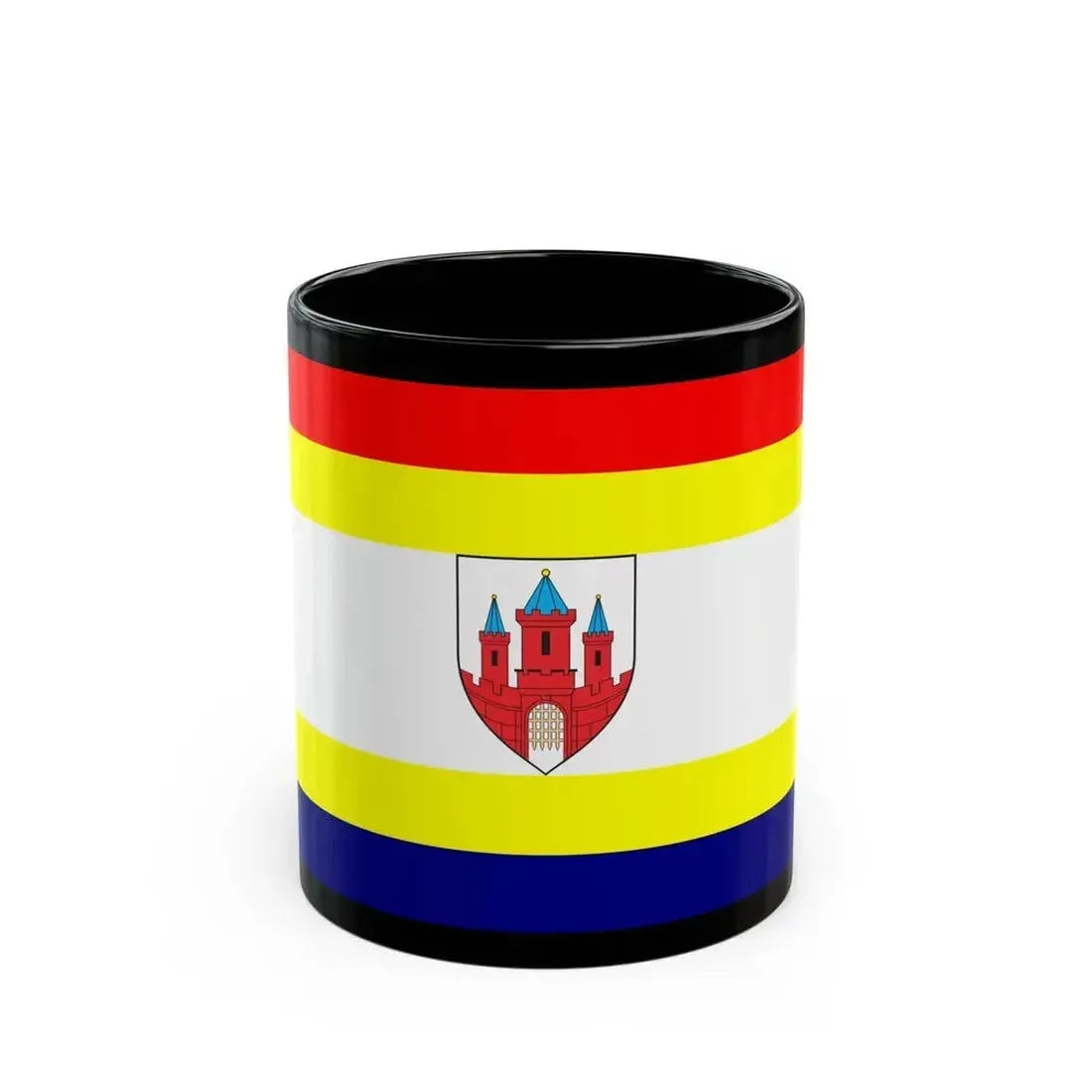 Flag of Malbork Poland - Black Coffee Mug 11oz - Go Mug Yourself