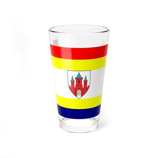 Flag of Malbork Poland - Pint Glass 16oz 16oz - Go Mug Yourself