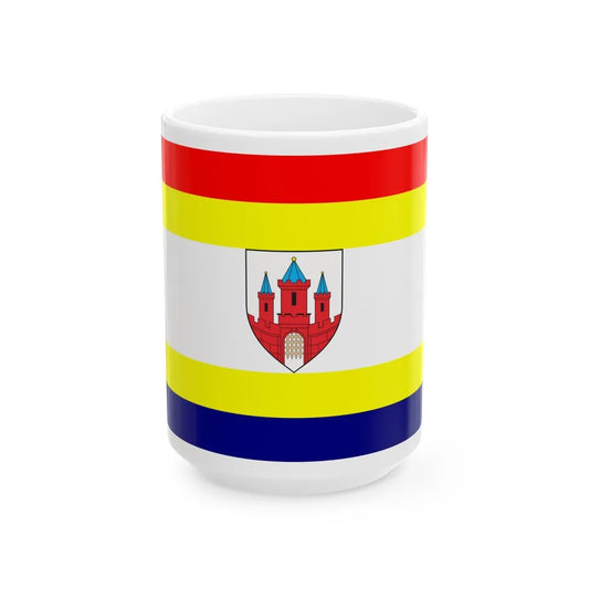 Flag of Malbork Poland - White Coffee Mug-15oz-Go Mug Yourself