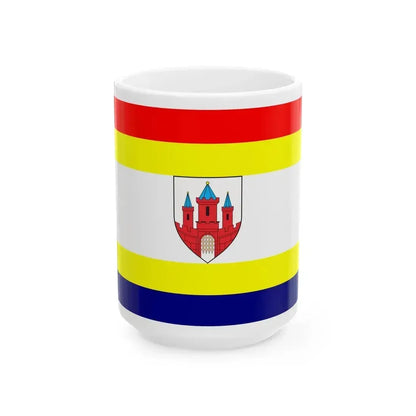 Flag of Malbork Poland - White Coffee Mug 15oz - Go Mug Yourself