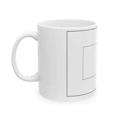 Flag of Maldives colouring page (Maldives) White Coffee Mug - Go Mug Yourself