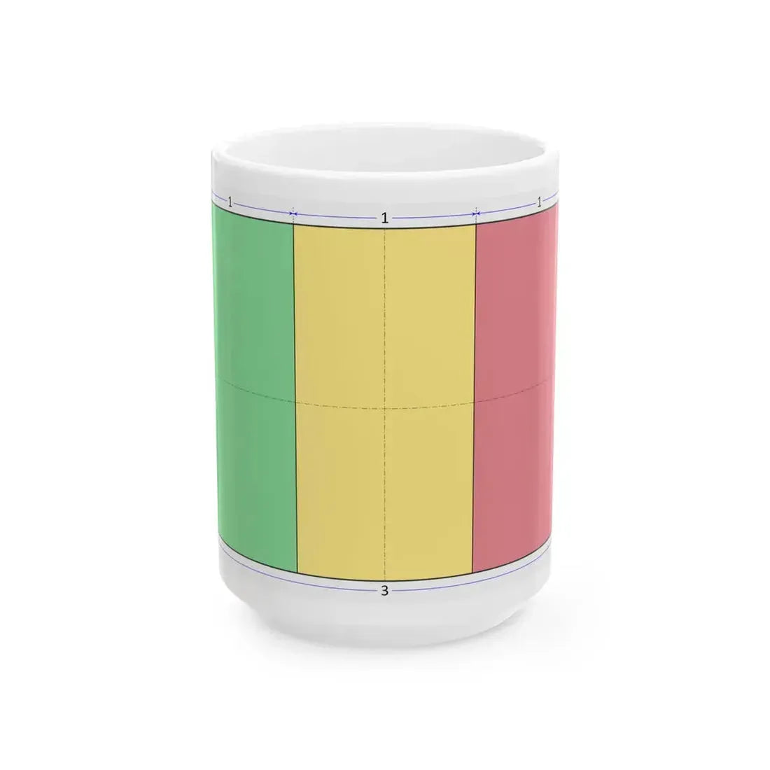 Flag of Mali construction sheet (Mali) White Coffee Mug 15oz - Go Mug Yourself