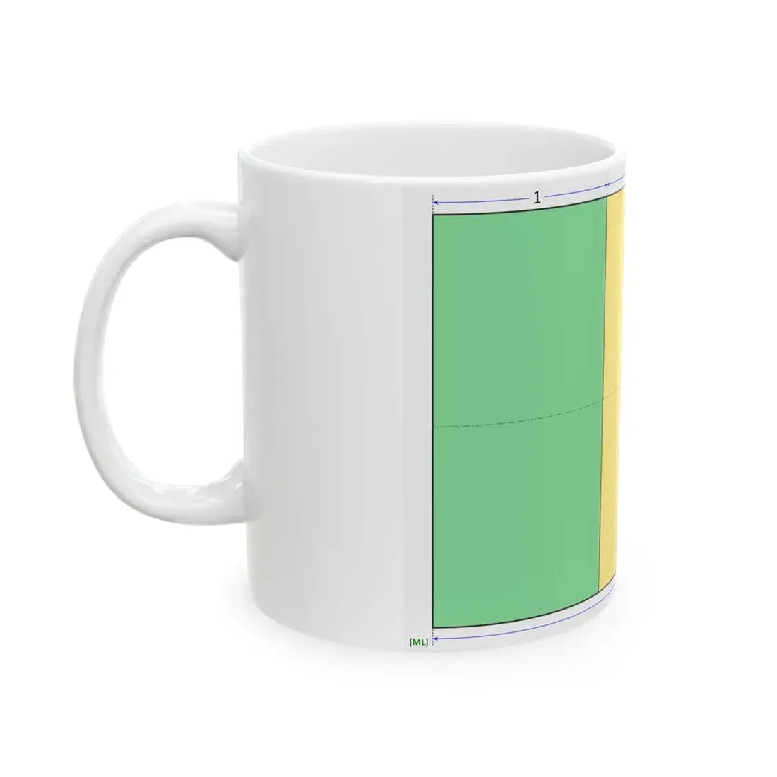 Flag of Mali construction sheet (Mali) White Coffee Mug - Go Mug Yourself