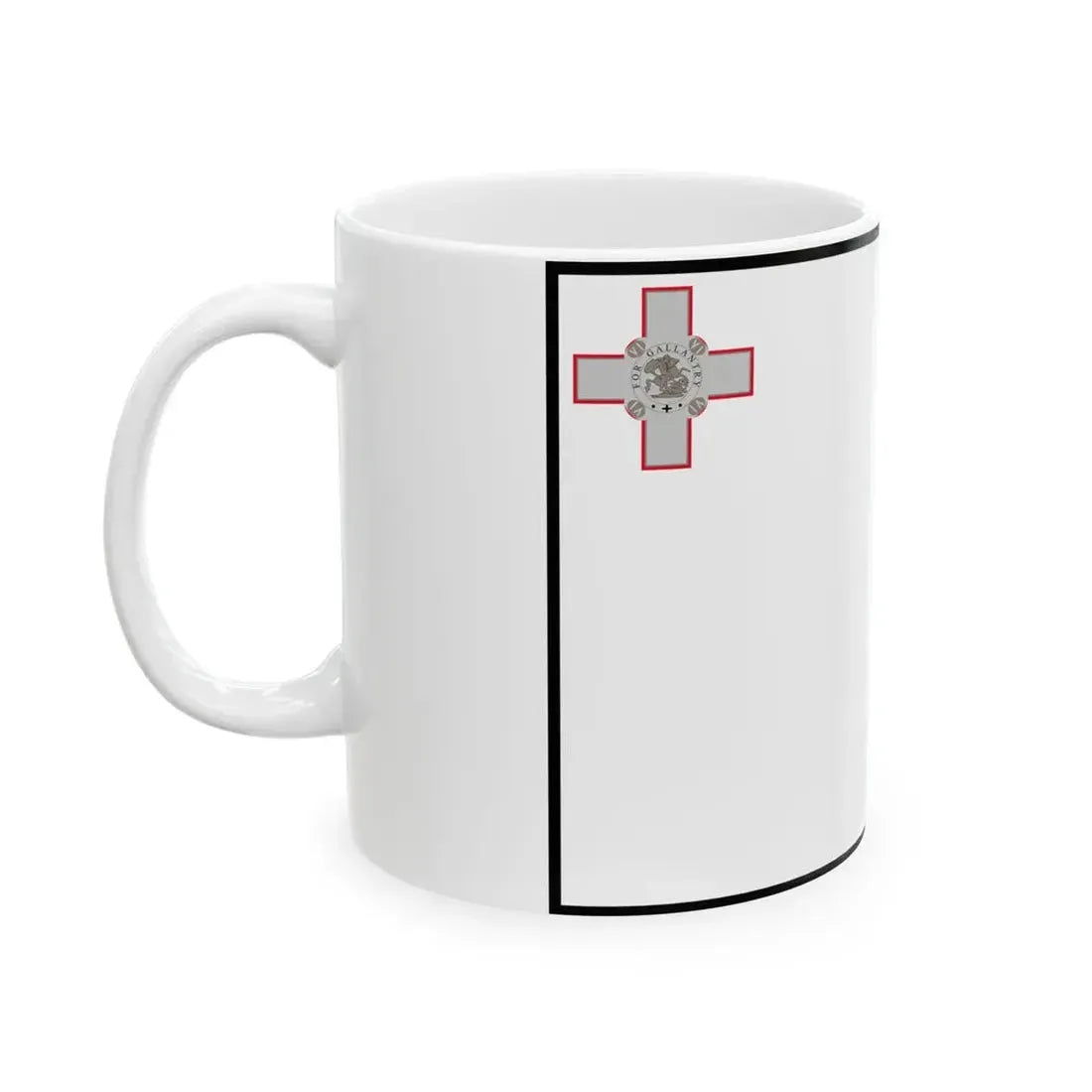 Flag of Malta bordered (Malta) White Coffee Mug - Go Mug Yourself