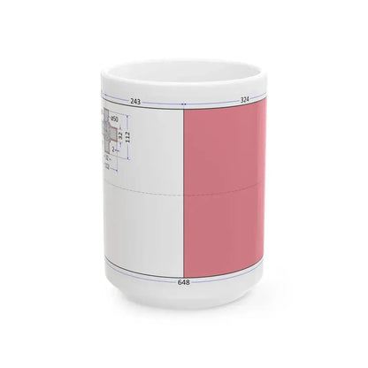Flag of Malta construction sheet (Malta) White Coffee Mug 15oz - Go Mug Yourself