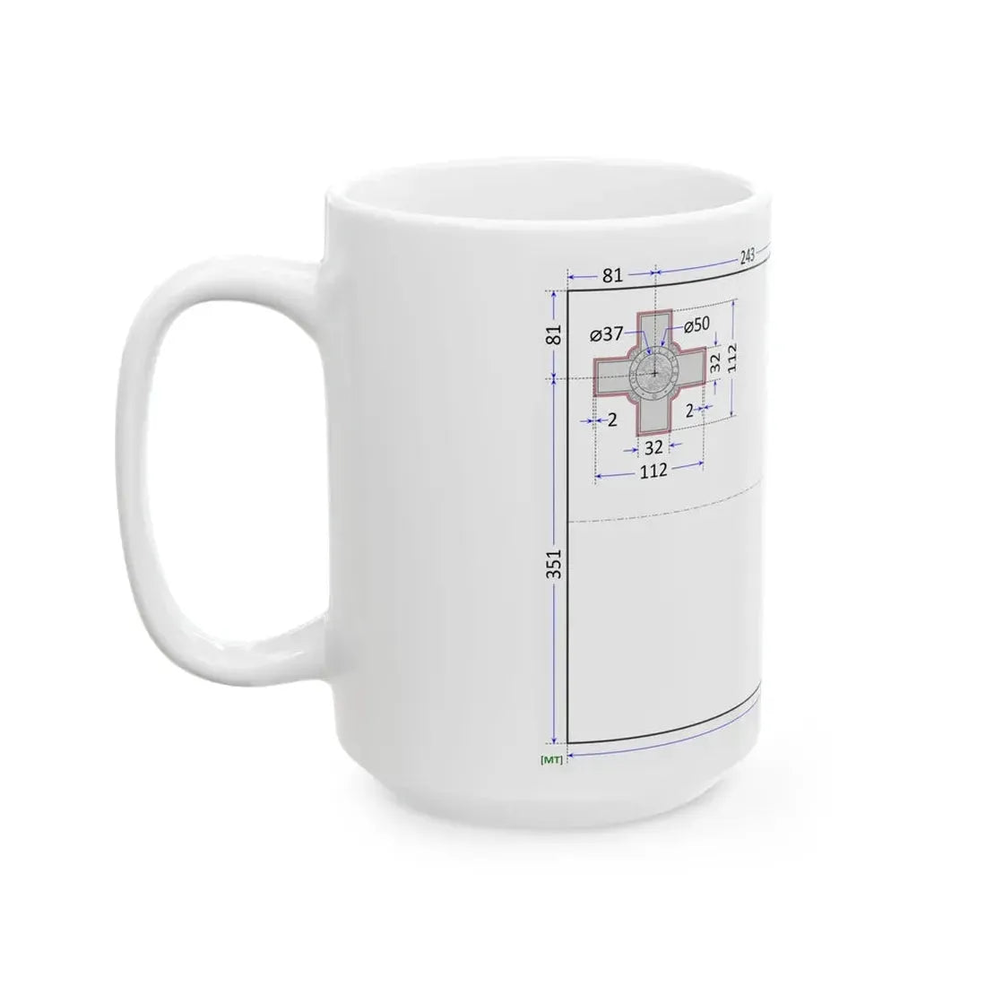 Flag of Malta construction sheet (Malta) White Coffee Mug - Go Mug Yourself