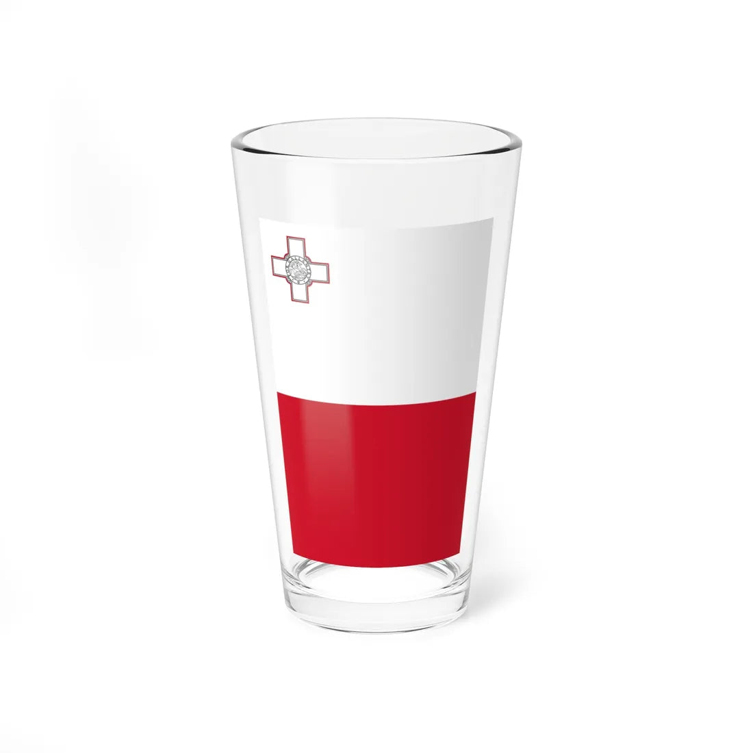Flag of Malta vertical (Malta) Pint Glass 16oz 16oz - Go Mug Yourself