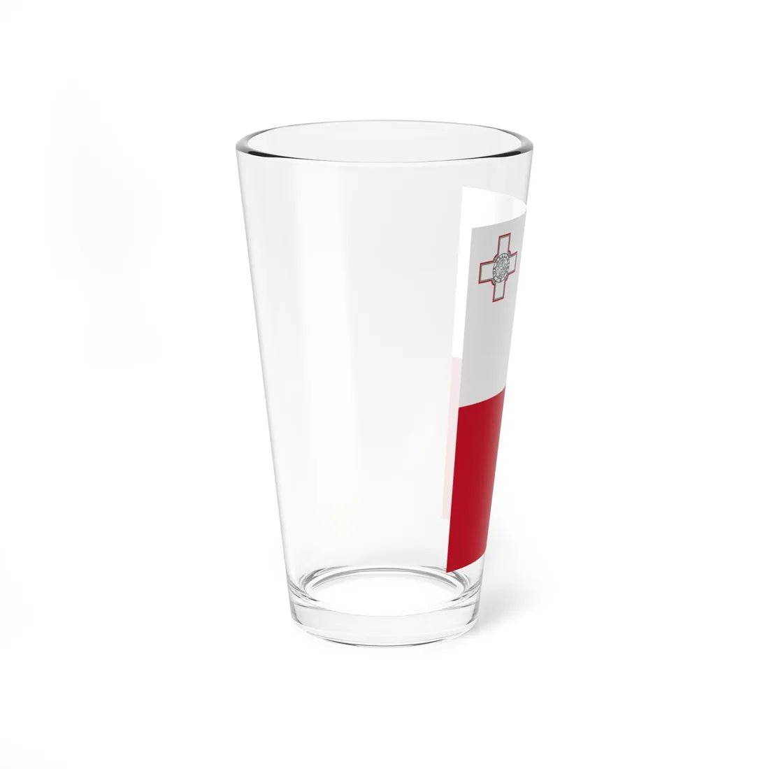 Flag of Malta vertical (Malta) Pint Glass 16oz - Go Mug Yourself