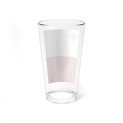 Flag of Malta vertical (Malta) Pint Glass 16oz - Go Mug Yourself