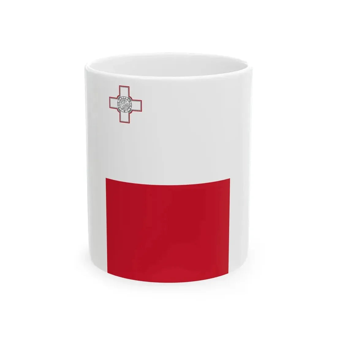 Flag of Malta vertical (Malta) White Coffee Mug 11oz - Go Mug Yourself