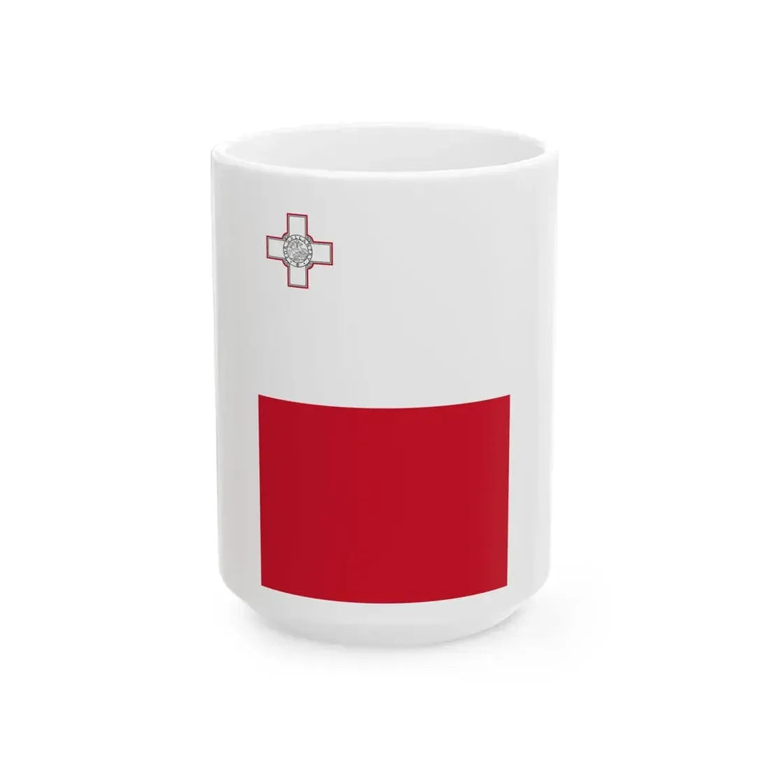 Flag of Malta vertical (Malta) White Coffee Mug 15oz - Go Mug Yourself