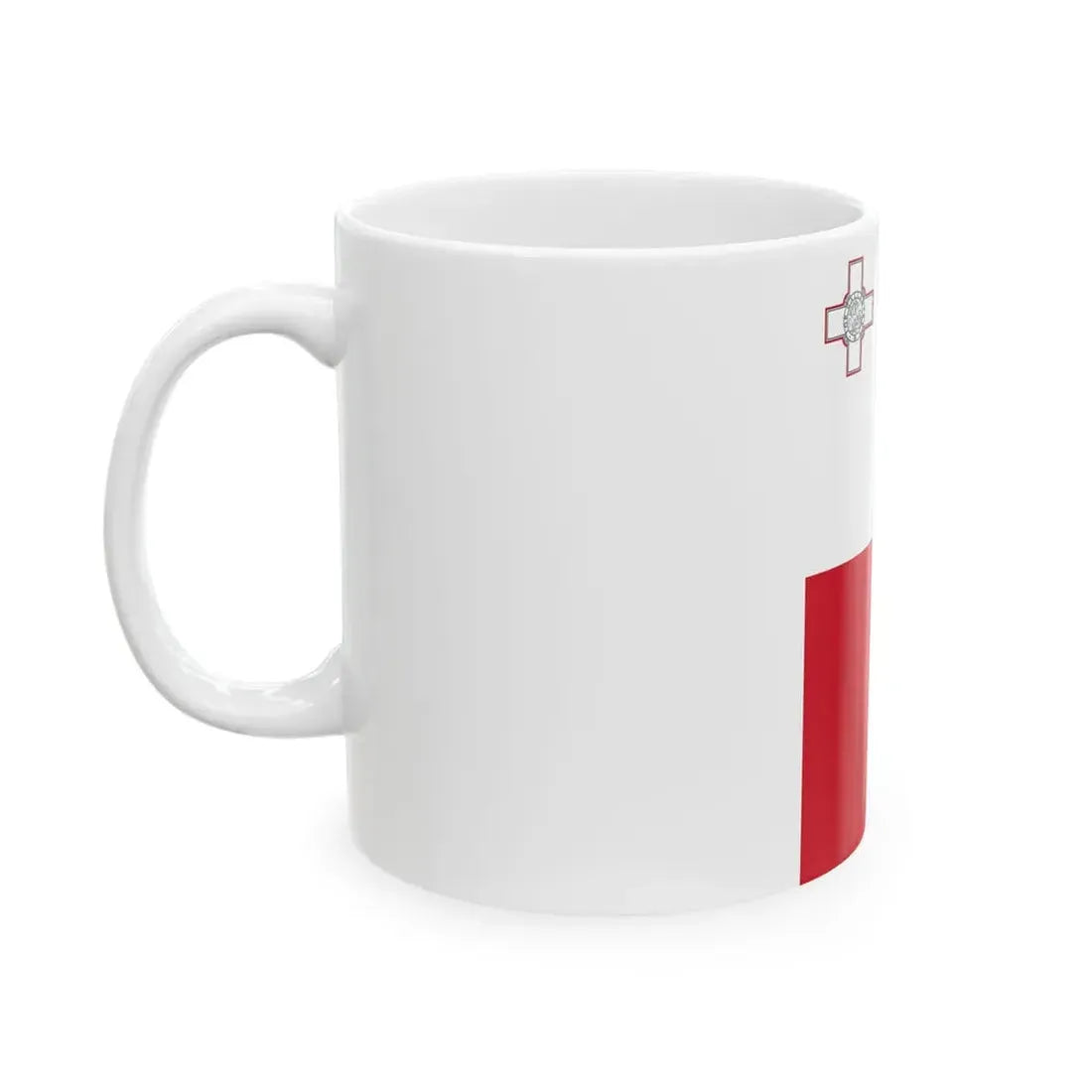 Flag of Malta vertical (Malta) White Coffee Mug - Go Mug Yourself