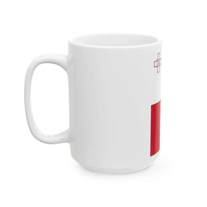 Flag of Malta vertical (Malta) White Coffee Mug - Go Mug Yourself
