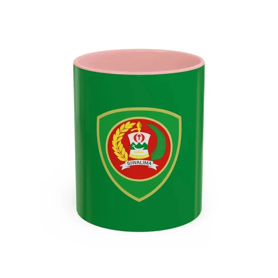 Flag of Maluku Indonesia - Accent Coffee Mug 11oz Pink - Go Mug Yourself