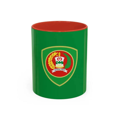 Flag of Maluku Indonesia - Accent Coffee Mug 11oz Red - Go Mug Yourself