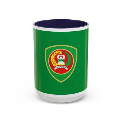 Flag of Maluku Indonesia - Accent Coffee Mug 15oz Navy - Go Mug Yourself