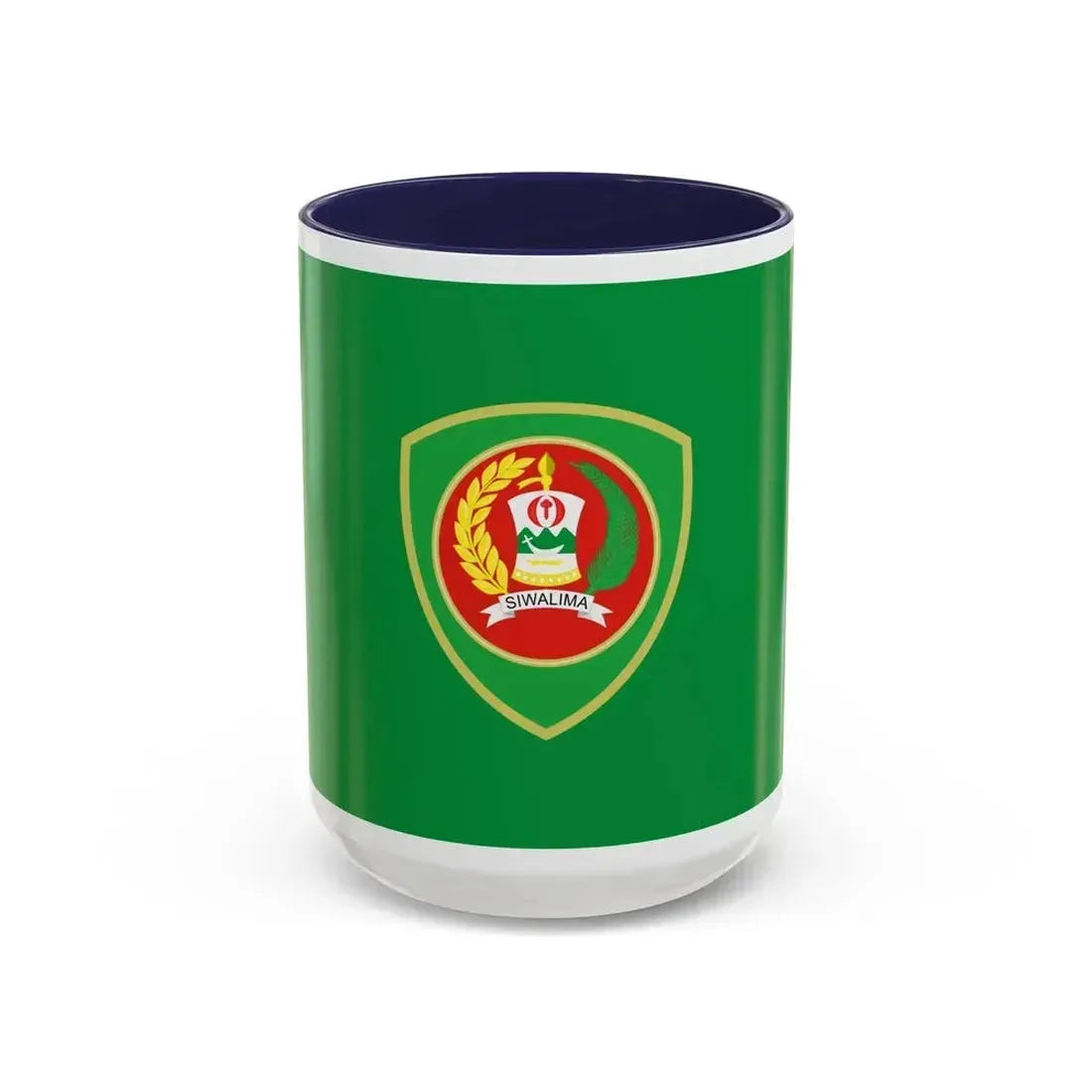 Flag of Maluku Indonesia - Accent Coffee Mug 15oz Navy - Go Mug Yourself