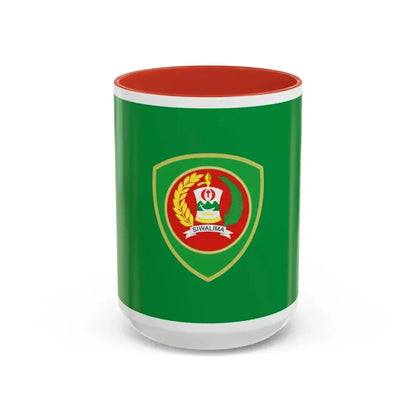 Flag of Maluku Indonesia - Accent Coffee Mug 15oz Red - Go Mug Yourself
