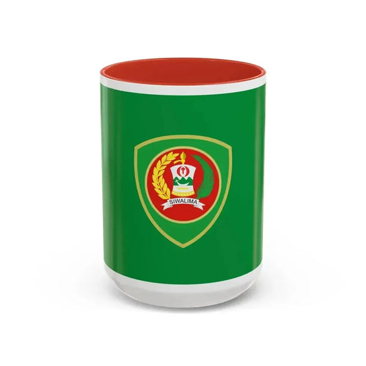 Flag of Maluku Indonesia - Accent Coffee Mug 15oz Red - Go Mug Yourself