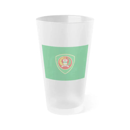 Flag of Maluku Indonesia - Frosted Pint Glass 16oz 16oz Frosted - Go Mug Yourself
